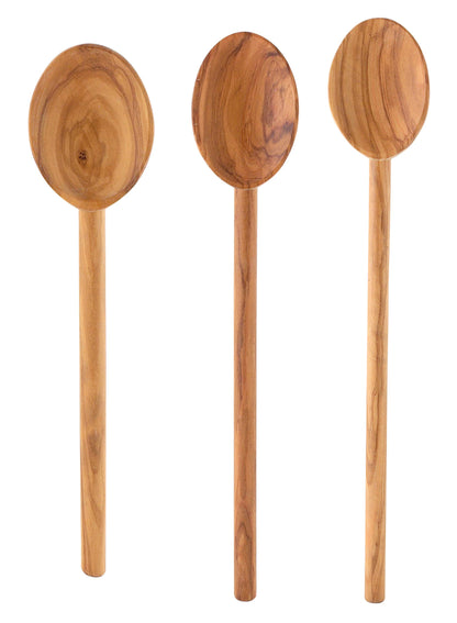 Eddington’s Italian Olive Wood Cooking Spoon Set, Handcrafted in Europe, Set of 3
