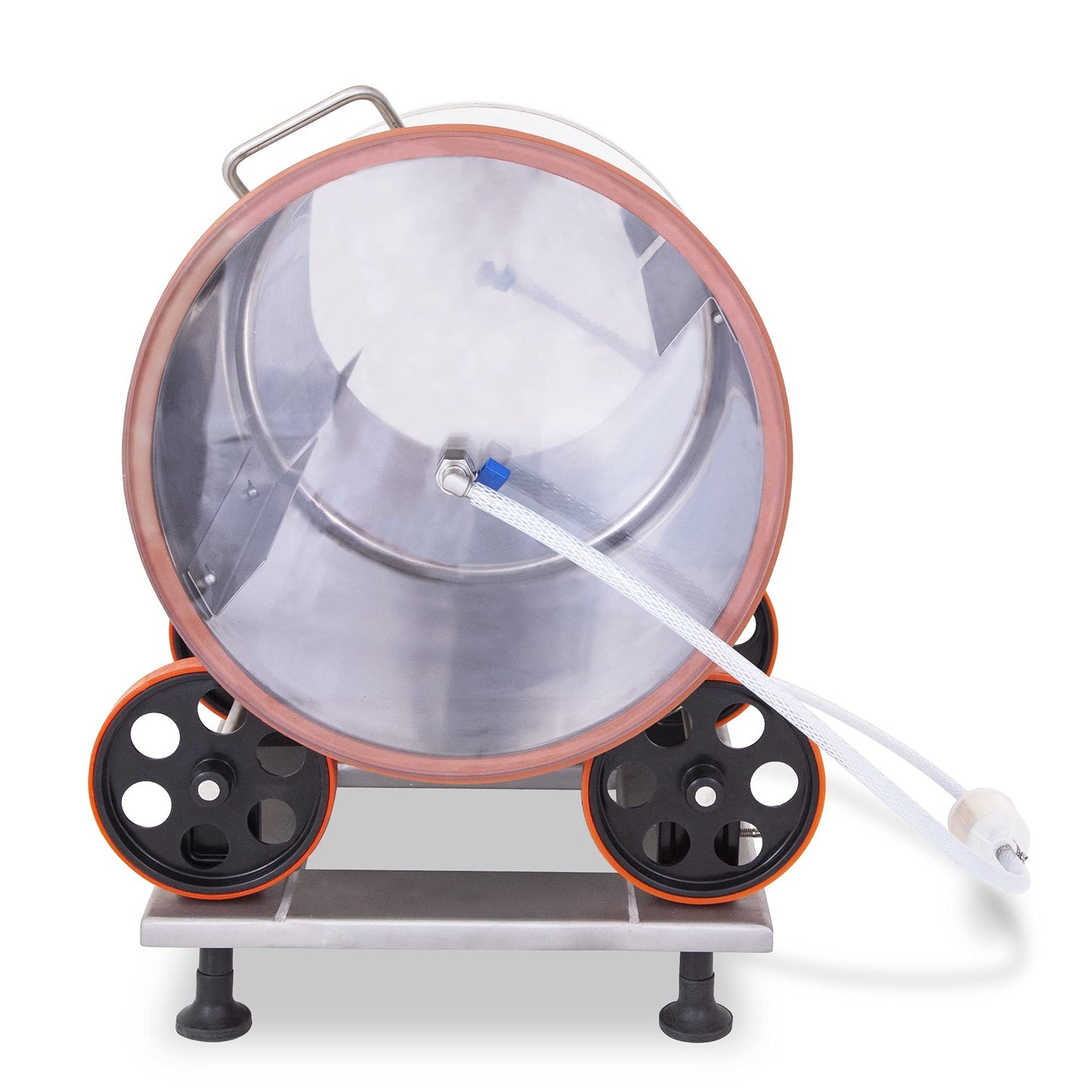 PRO-CUT KMV-25, 1/6 HP Motor, 120V, 1 Phase, Stainless Steel Tumbler, Transparent Robust Polycarbonate LID, 55LBS Tumble Capacity, 9 GL/MIN Pump Capacity