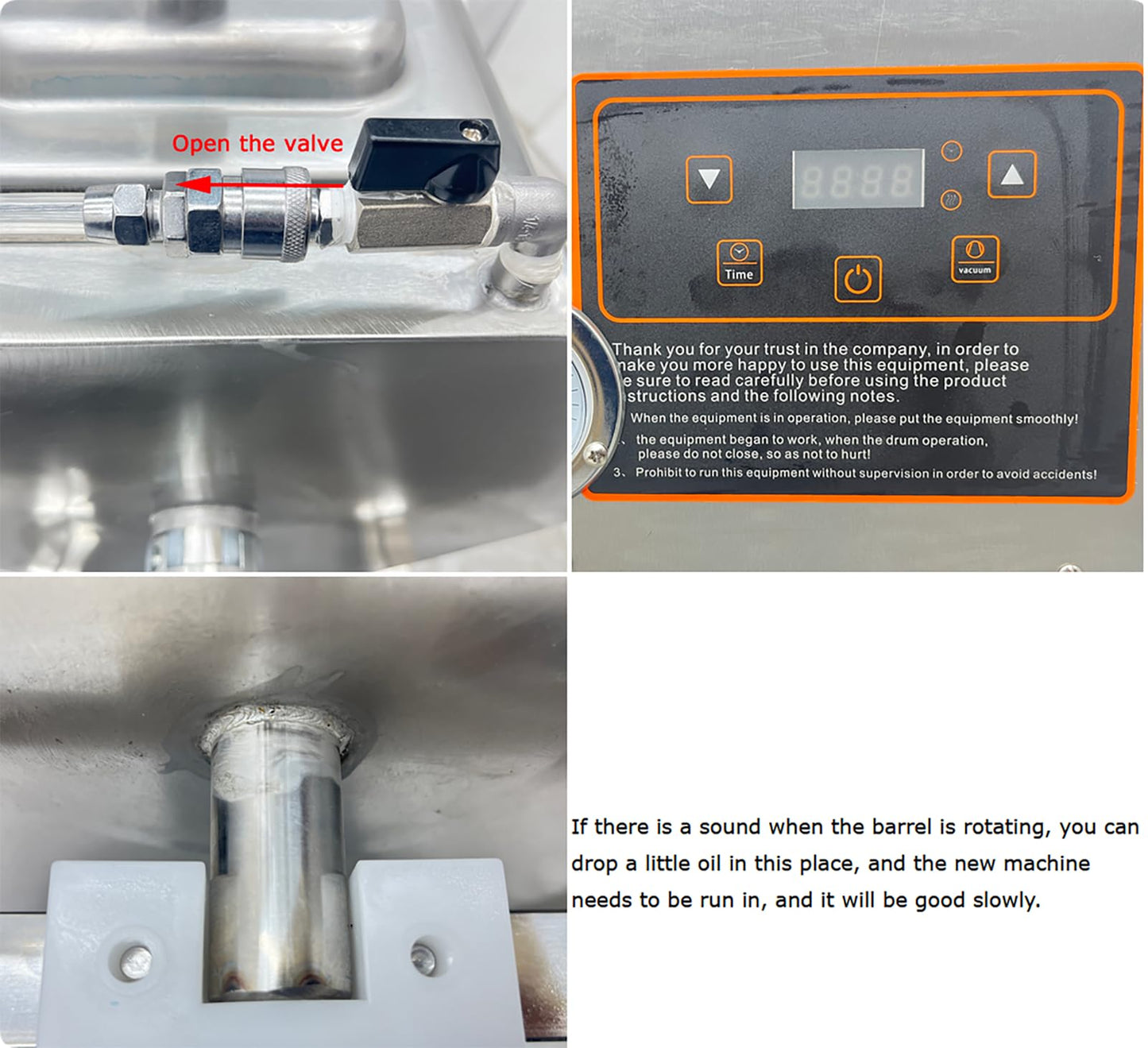 Yokoma Meat Vegetable Tumbler Marinator, 90L Capacity Marinate 47.5kg Commercial Electric Vacuum Pump Vegetable Marinating Machine Stainless Steel Meat Curing Marinator for for Jerky, Sausage, Bacon