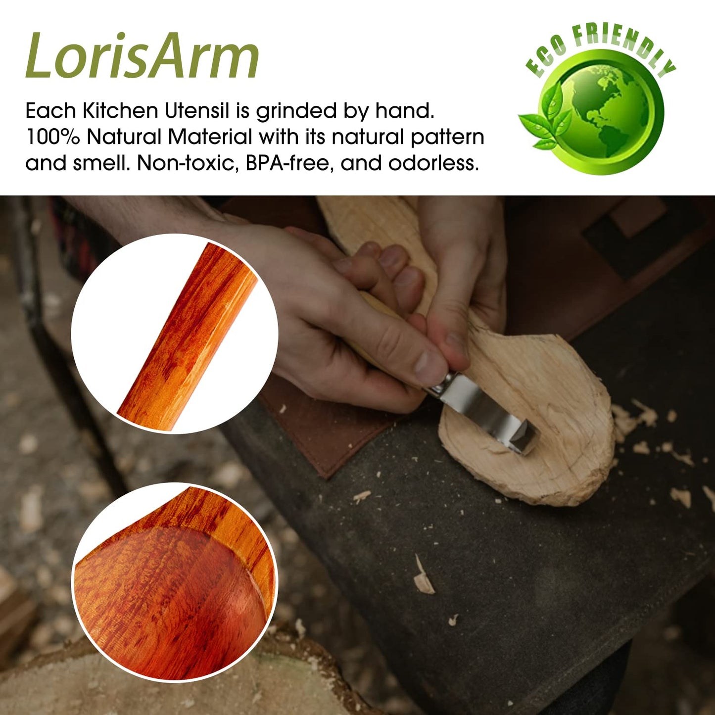 LorisArm 12″ Teak Wooden Spatula, Kitchen Spatula Turner, Egg Scraper, Flat Wooden Turner, Wood Cooking Utensil, Small Wood Flipper, Kitchen Spatulas for Flipping, Serving, Scraping & Turning.