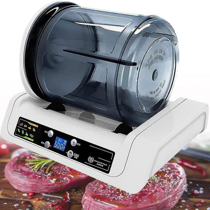 Electric Meat & Vegetable Vacuum Tumbler Marinating Machine,15 Minute Vacuum Tumbler Marinator,Automatic Hamburger Pickling Machine,for Chicken Burger Bacon