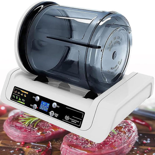 Electric Meat & Vegetable Vacuum Tumbler Marinating Machine,15 Minute Vacuum Tumbler Marinator,Automatic Hamburger Pickling Machine,for Chicken Burger Bacon
