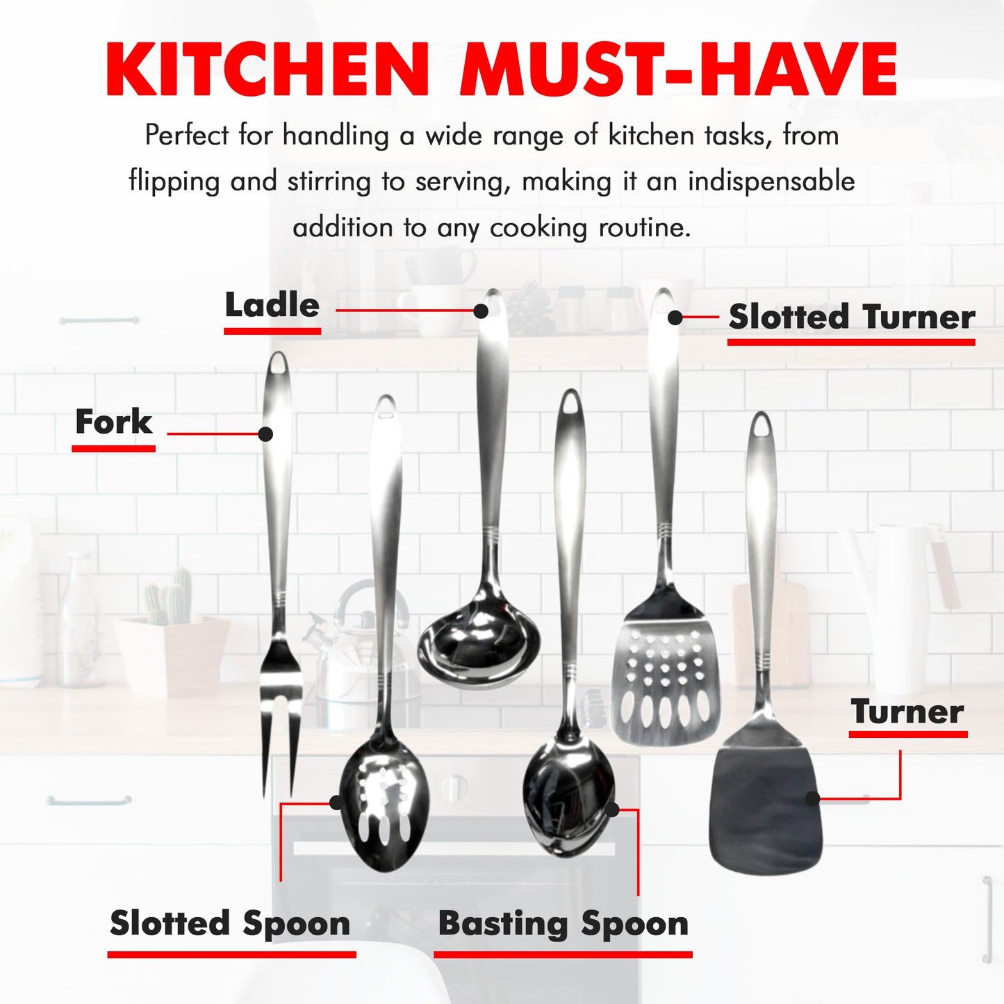 Chef Craft Select Meat Serving Fork, 13 inch, Stainless Steel