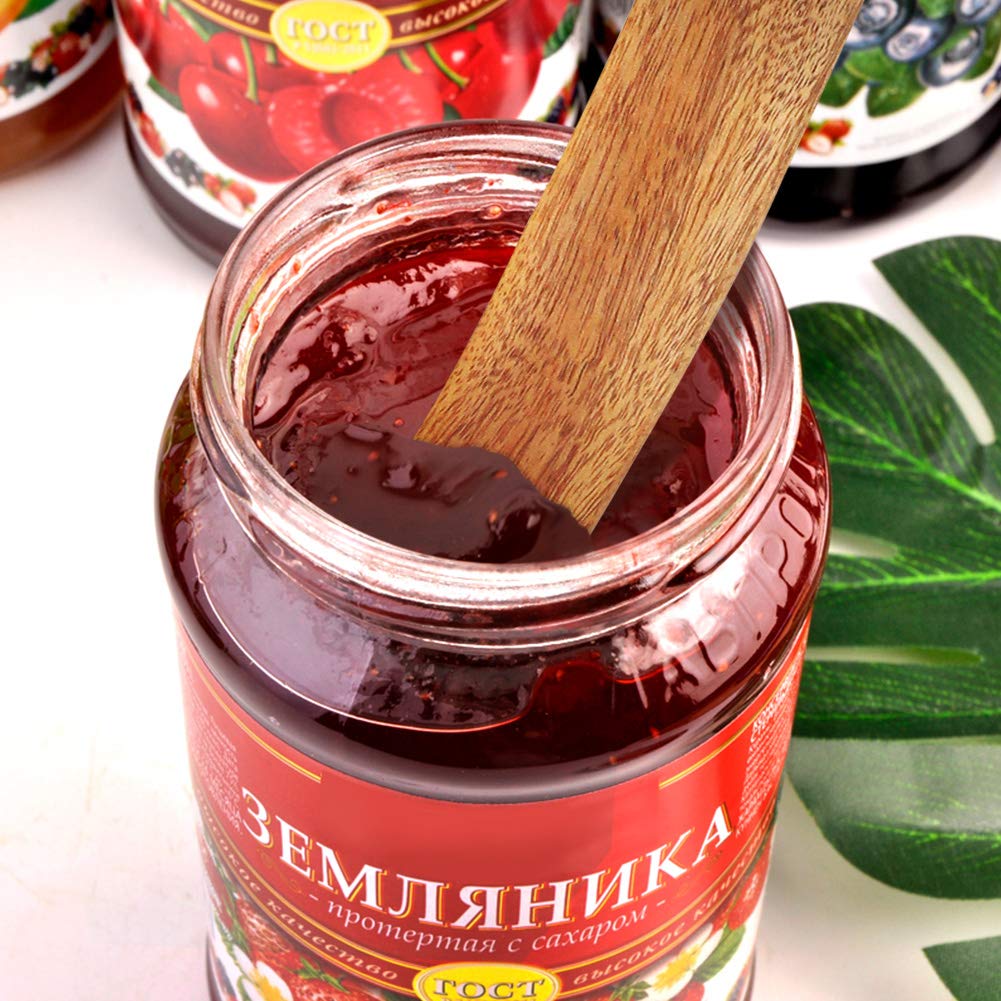 Wooden Cooking Utensils, Wooden Spatulas Set As Seen On TV, AOOSY 5 Pcs Natural Acacia Wood Spurtle Kitchen Tools Utensil Set Heat Resistant Non Stick Wood Cookware, Slotted Spatula for Stirring