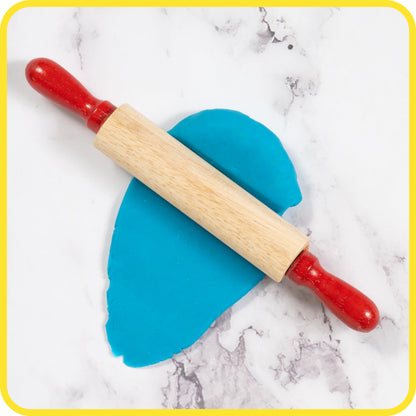 READY 2 LEARN Mini Wooden Rolling Pins - Set of 6-7.25 inches - Turning Handles - Rollers for Kids' Dough, Crafts, Imaginative Play