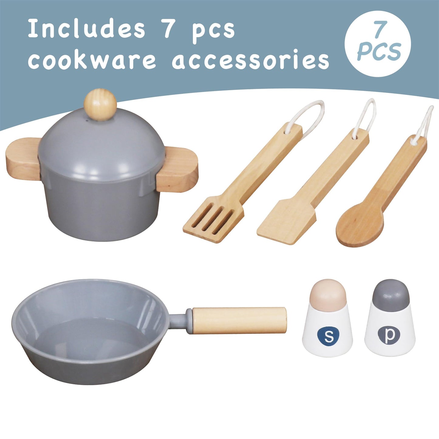 Toy Kitchen Playset for Kids, Electronic Play Stove with Light&Sounds, Pretend Play Cooking Toys Kitchen Set with Cookware Accessories,Toddlers Kitchens Toys Festival Gift for 3+ Year Old Boys Girls