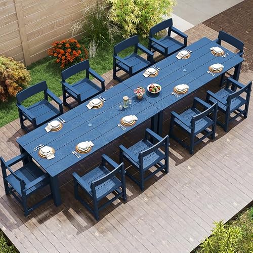 Jocoevol 12 Piece Patio Dining Set for 10 Person HIPS Outdoor Dining Sets