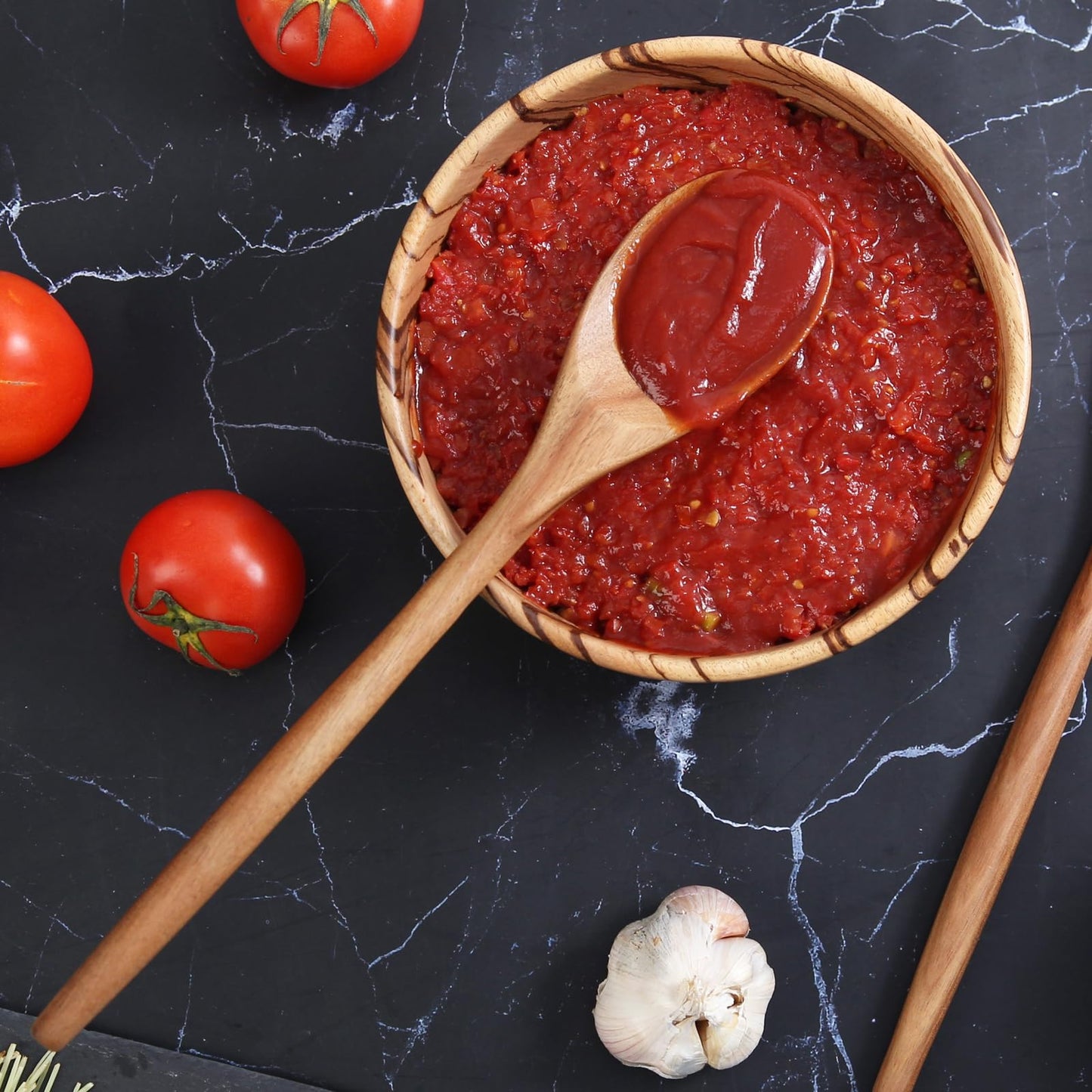 MornHalo 2PCS Acacia Wooden Spoons For Cooking-14 Inch Smooth Finish Cooking Spoons-Comfortable Grip Wood Spoons for Cooking - Non-Stick Cooking Utensils (Cooking Spoons 2pcs)