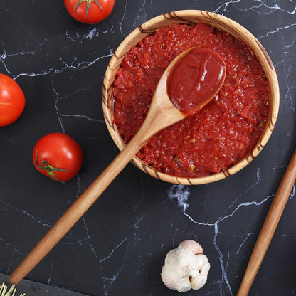 MornHalo 2PCS Acacia Wooden Spoons For Cooking-14 Inch Smooth Finish Cooking Spoons-Comfortable Grip Wood Spoons for Cooking - Non-Stick Cooking Utensils (Cooking Spoons 2pcs)