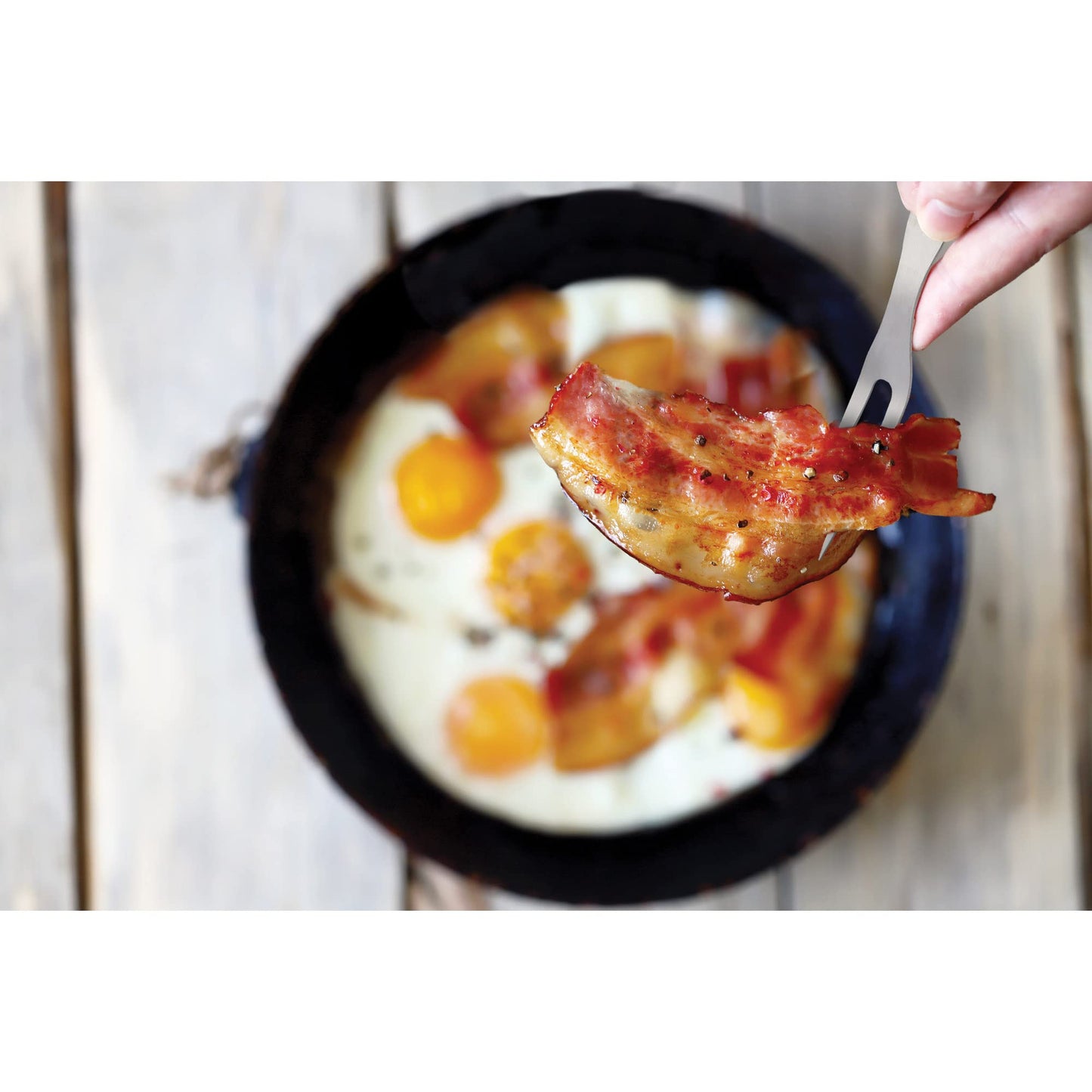 HIC Kitchen Granny Fork, Japanese Stainless Steel and Walnut Handle