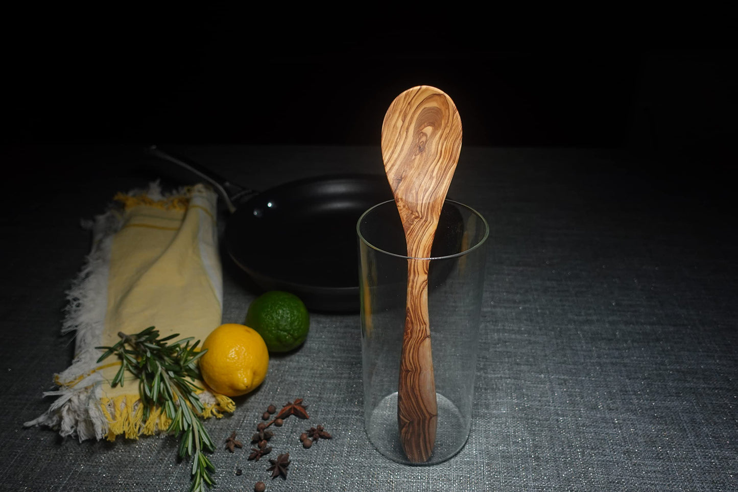 Elegant & Versatile: BeldiNest Olive Wood Spoon for Delightful Cooking & Serving (Cooking Spoon)