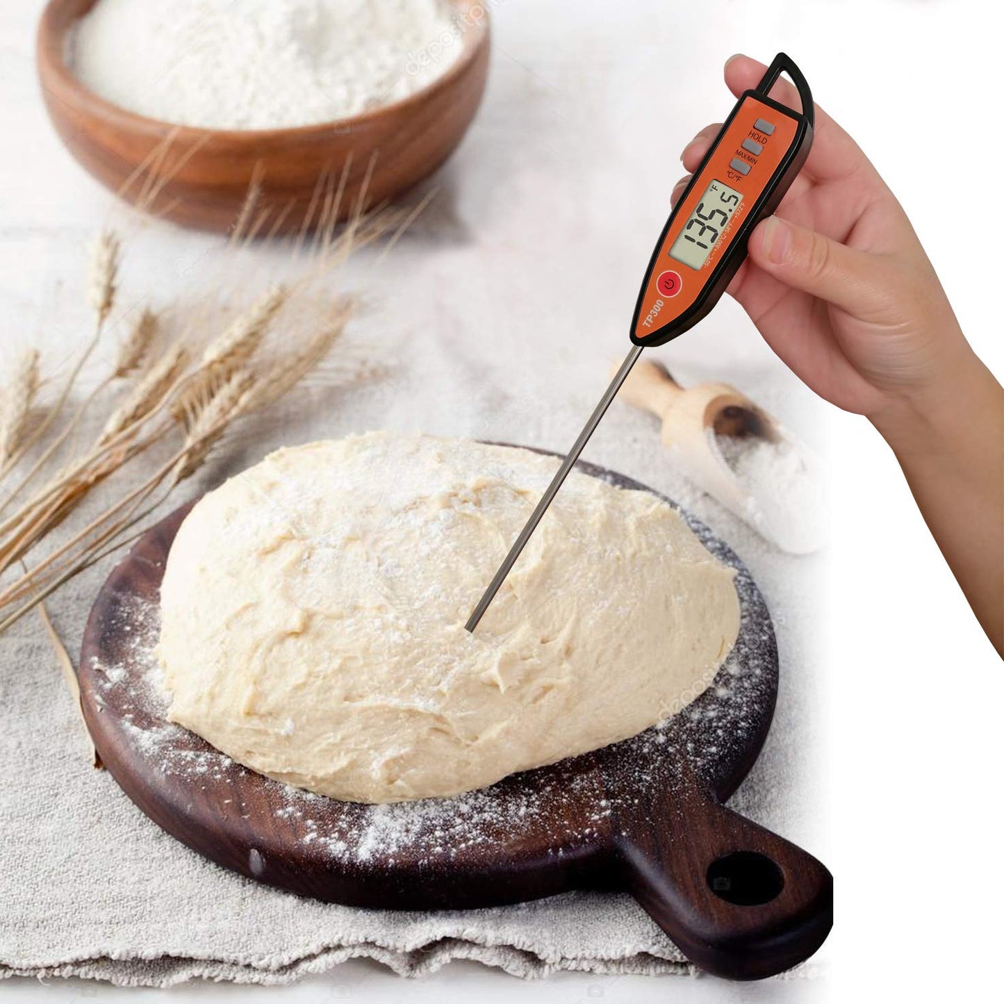 Digital Meat & Milk Thermometer - Instant Read Probe for Cooking, BBQ, Grill, Deep Fry, Roast & Baking