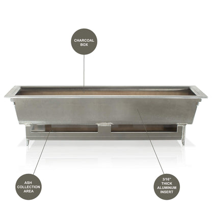 The Bincho Grill GR610S – 24" Tabletop Yakitori Grill – Japanese Style Charcoal Robata BBQ – Binchotan Grill for Authentic Japanese Grilling – Made from Durable Stainless Steel