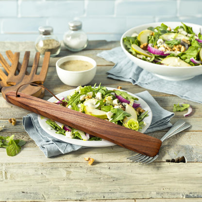 Tebery 4 Pack Small Wood Flipper Teak Wood Spatula Set for Cast Iron, 10 Inch 12 Inch Flat Wooden Turner Multipurpose Wood Cooking Utensil for Flipping, Serving, Scraping & Turning