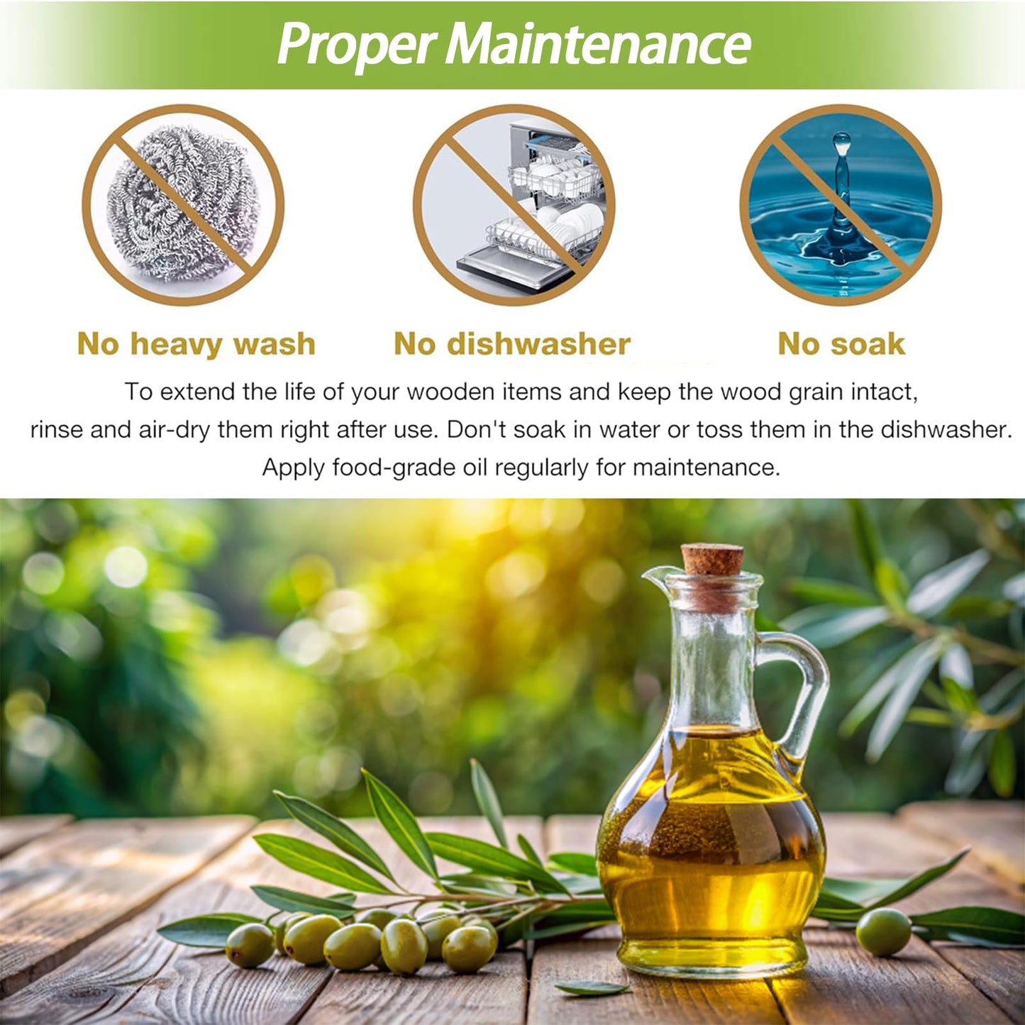 13.7 Inch Olive Wood Spatula for Cooking, Wooden Cooking Spatula/Turner, Long Handle Flat Frying Spatula, Olive Wooden Cooking Utensils for Nonstick Cookware Stirring, Frying & Flipping