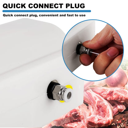 Electric Meat Injector Gun Pump with Hose, 50W Automatic Marinade Injector Syringe Kit for BBQ, Turkey Pork Beef, 10 Stainless Steel Needles for Home Kitchen & Outdoor Grilling