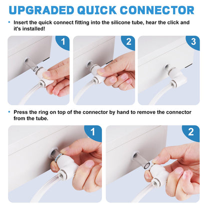 Electric Meat Injector Gun Pump with Hose, Stainless Steel Electric Marinade Injector 50W Meat Syringe Single Gun with 10 Needles for Roast Turkey, Pork, Beef (Three Needle)