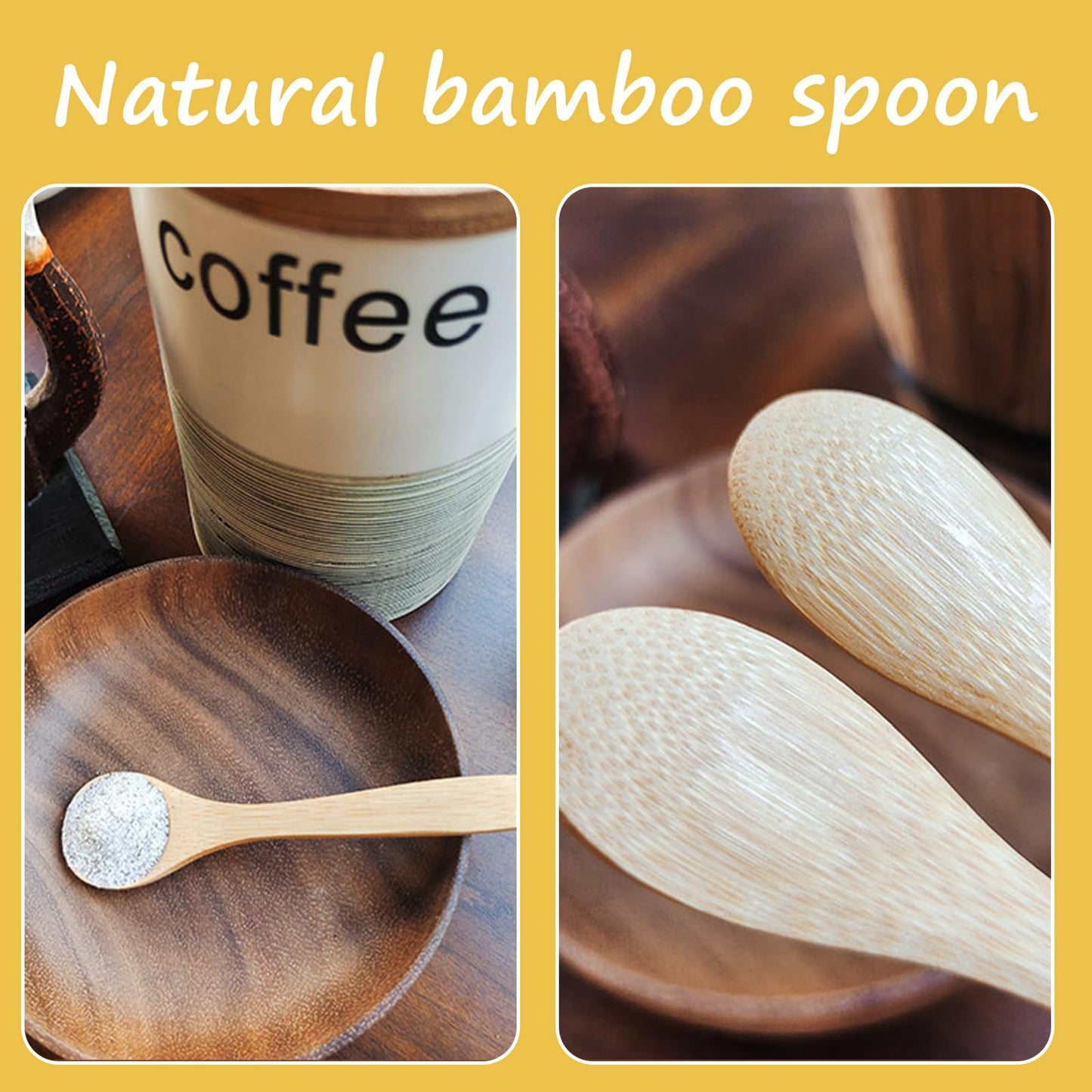 4 Pcs Small Wooden Spoons，3.5 Inch Mini Handmade Bulk Nature Tiny Spoons Little Wooden Teaspoons for Jars Sugar Coffee Creamer Honey Spices Salt Kitchen Supplies