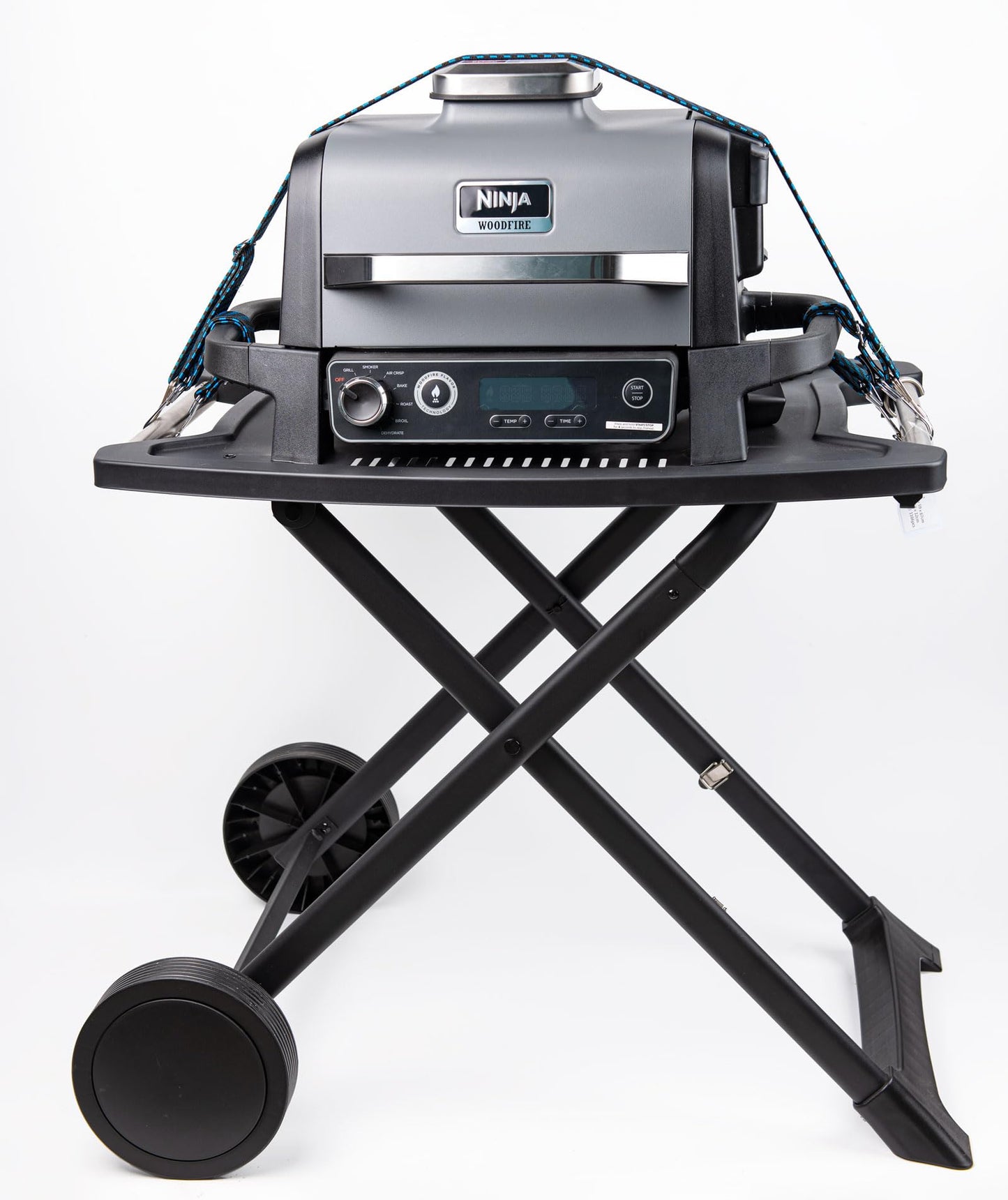 Portable Cart for Weber Q1200, Q1000, Q2200, Q2000, Q2400, Folding Cart for Outdoor BBQ，Portable Stand for Weber Q Series Gas Grills and Ninja Woodfire OG700 Series