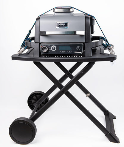 Portable Cart for Weber Q1200, Q1000, Q2200, Q2000, Q2400, Folding Cart for Outdoor BBQ，Portable Stand for Weber Q Series Gas Grills and Ninja Woodfire OG700 Series
