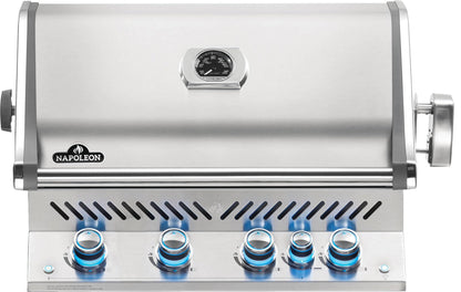 Napoleon BIPRO500RBNSS-3 Built-in Prestige PRO RB Natural Gas Grill Head, 500 sq.in. + Infrared Infrared Rear Burner, Stainless Steel