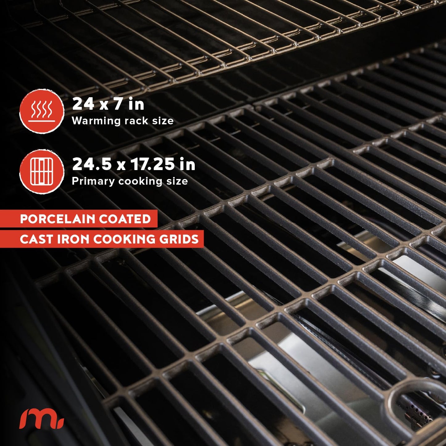 Megamaster 4-Burner Gas Grill with Side Burner & Grill Cover, 52,000 BTUs, 568 SQ. In. Cooking Area, Propane BBQ Grill with Stainless Steel Panel for Outdoor Cooking, Patios, and More - 720-0804HK