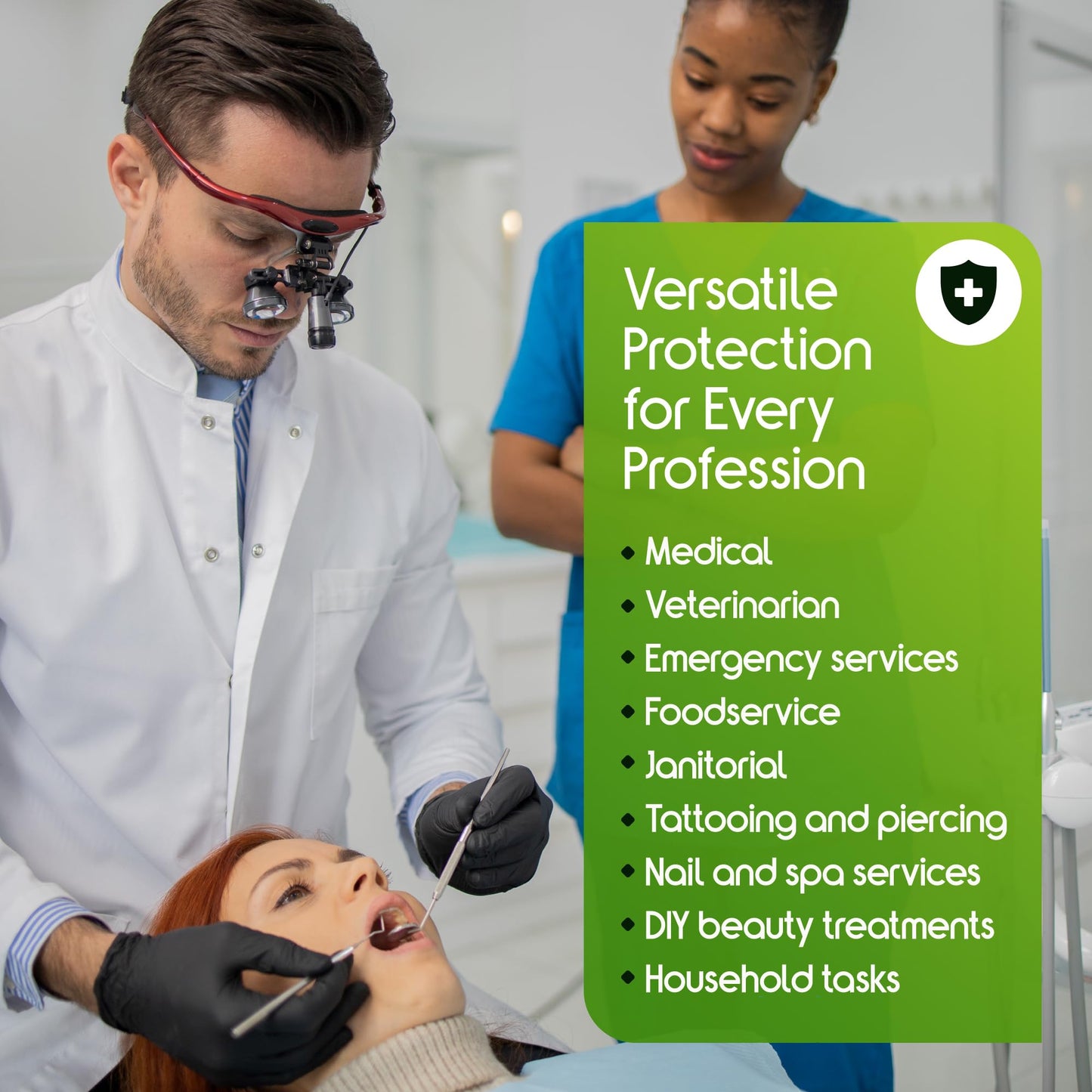 Inspire Black Nitrile Gloves HEAVY DUTY 6 Mil Chemical Resistant Medical Cooking Cleaning Disposable Glove