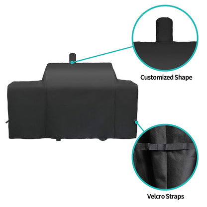 i COVER Grill Cover for Oklahoma Joe's Longhorn Combo Charcoal Gas Smokers & Grills Protection Heavy Duty Waterproof Patio Outdoor Canvas Barbeque BBQ Smoker Covers