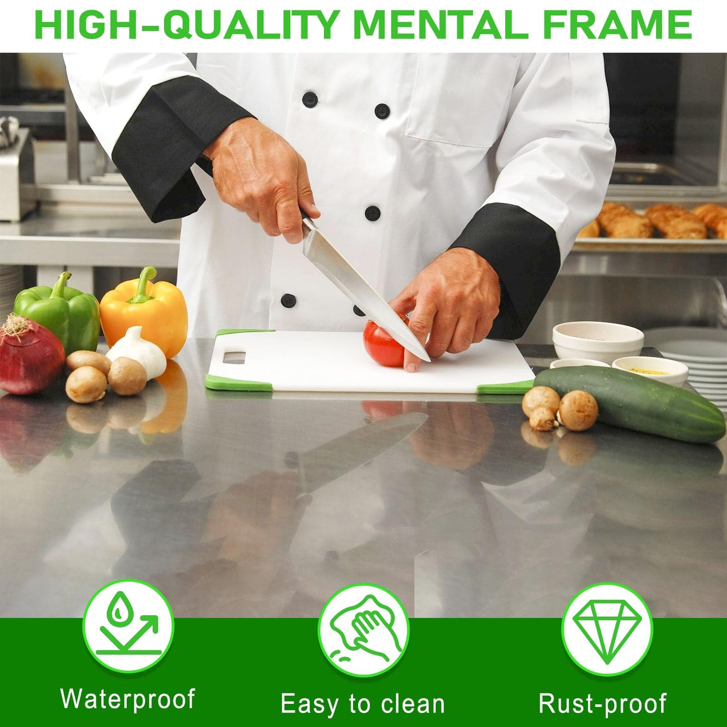 31" H Grill Cart with Storage - Outdoor BBQ Prep Table, Lockable Wheels & Magnetic Cabinet for Patio, Backyard, Tailgating