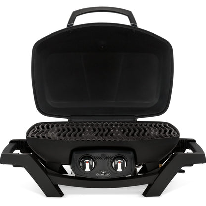 Napoleon TravelQ PRO285 Portable Natural Gas Grill, Black, 2 Burners, Tailgating, Camping, and Small Outdoor Spaces