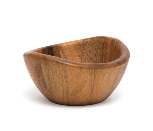 Lipper International Acacia Wave Serving Bowl for Fruits or Salads, Small, 6" Diameter x 3" Height, Single Bowl,20 fluif ounces
