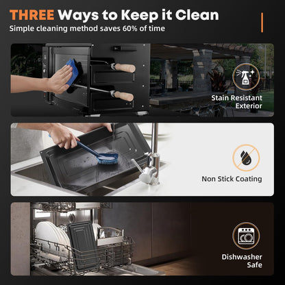 Electric Rotisserie Grill Indoor with Auto-Rotating Skewers, 31 QT Smoke-Free Rotisserie Oven with Timer for Brazilian Picanha BBQ, Churrasco, Black