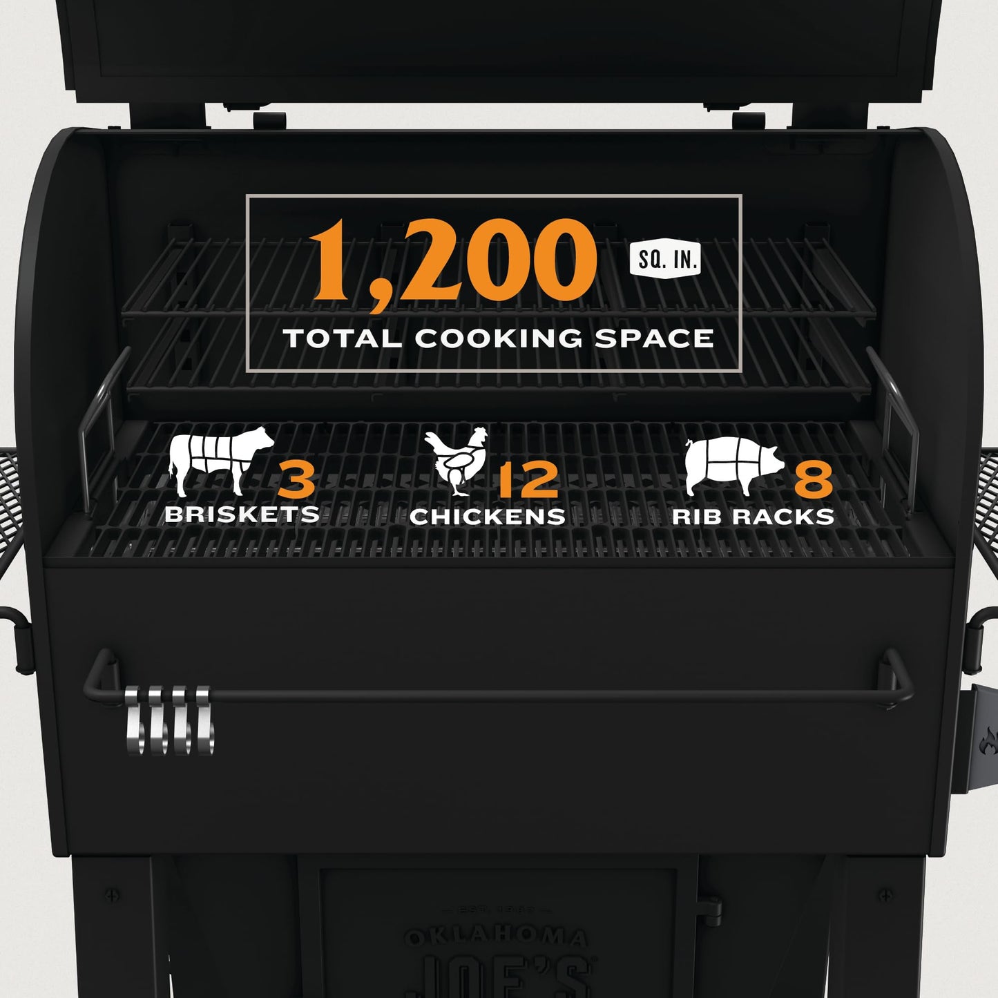 Oklahoma Joe's® Marshal Centerbox™ Smoker, Black Steel - 23202164