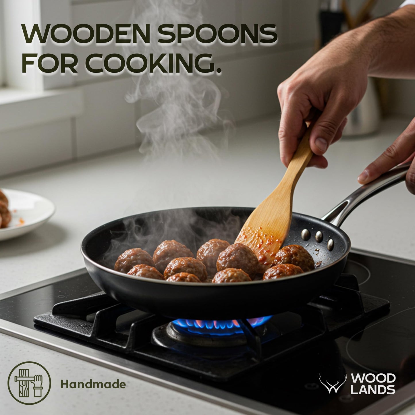 Bamboo Wooden Spoons For Cooking 6Pcs – Eco-friendly Wood Kitchen Utensils Set - Heat-resistant Wooden Utensil Set For Nonstick Cookware, Lightweight Spatula Set, Ideal Mothers Day Gifts