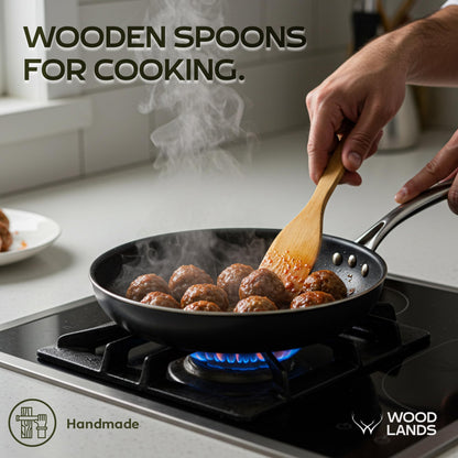 Bamboo Wooden Spoons For Cooking 6Pcs – Eco-friendly Wood Kitchen Utensils Set - Heat-resistant Wooden Utensil Set For Nonstick Cookware, Lightweight Spatula Set, Ideal Mothers Day Gifts