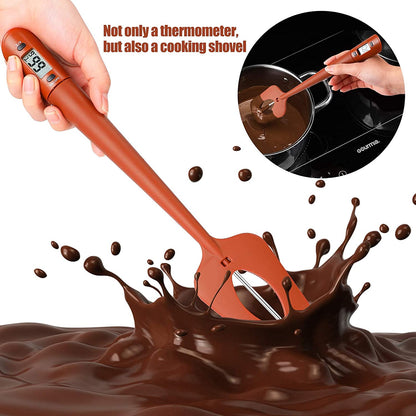 Efeng Candy Thermometer Spatula,Digital Cooking Thermometer with Pot Clip – Silicon Spatula with Meat Thermometer, Instant Read Temperature Reading for Candy,Chocolate,Grill Meat Cooking