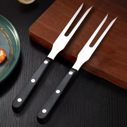 Stainless Steel Carving Forks, 2 Pcs, Electroplated Handle, for Outdoor BBQ, Turkey, Parties