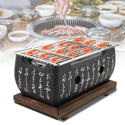 Yakitori Grill Charcoal Japanese Charcoal Grill - Rectangular Furnace,Barbecue Alcohol Stove