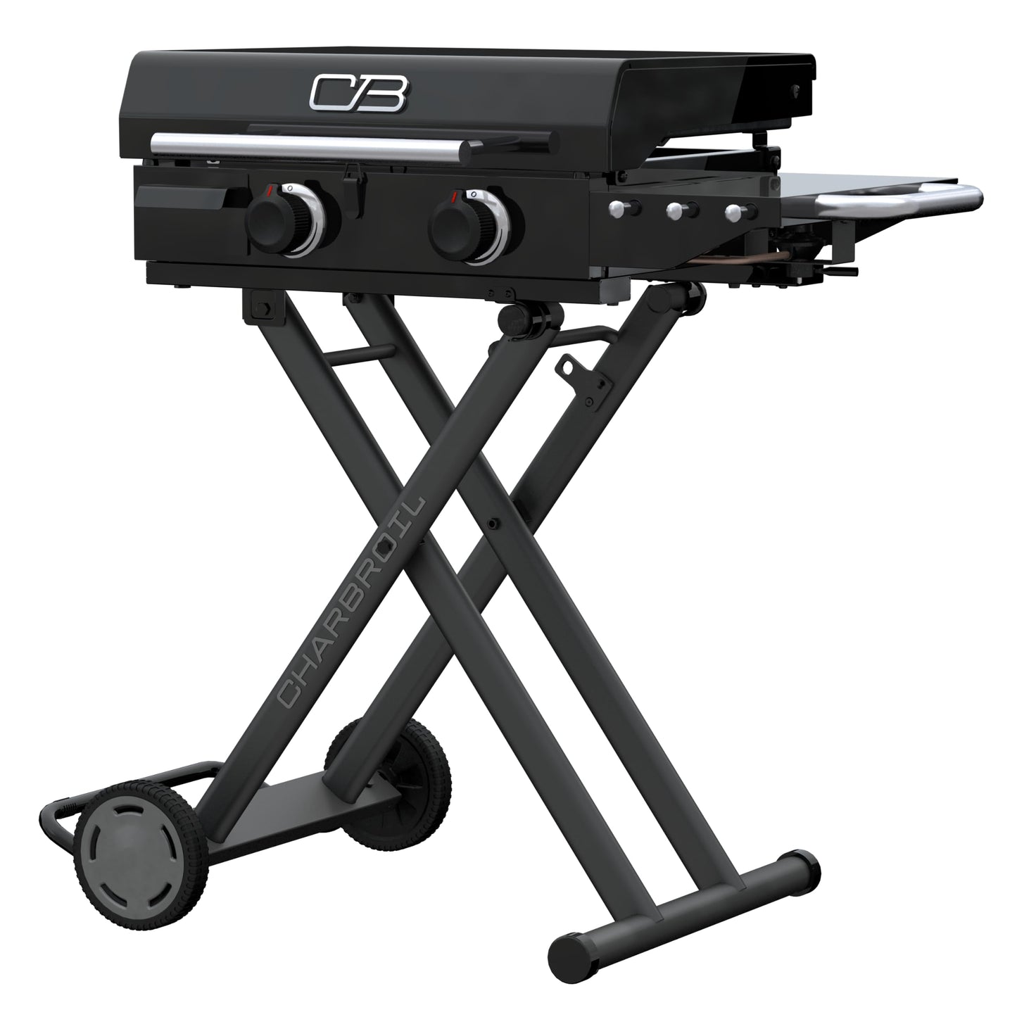 Charbroil® 22" Performance Series™ Folding Cart 2-Burner Portable Propane Gas Griddle, Black - 463711223