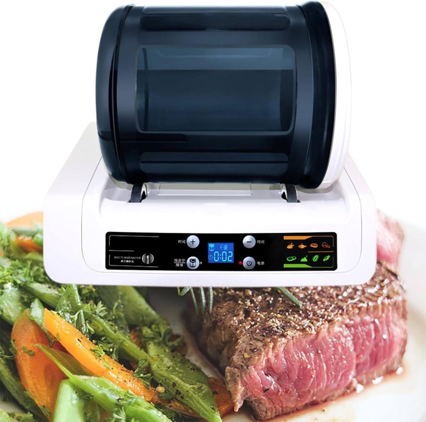 5L Electric Meat Tumbler Marinator - Commercial Meat Tumbler Marinator - Vacuum Tumbler Marinating Machine - Automatic Vegetable Marinator