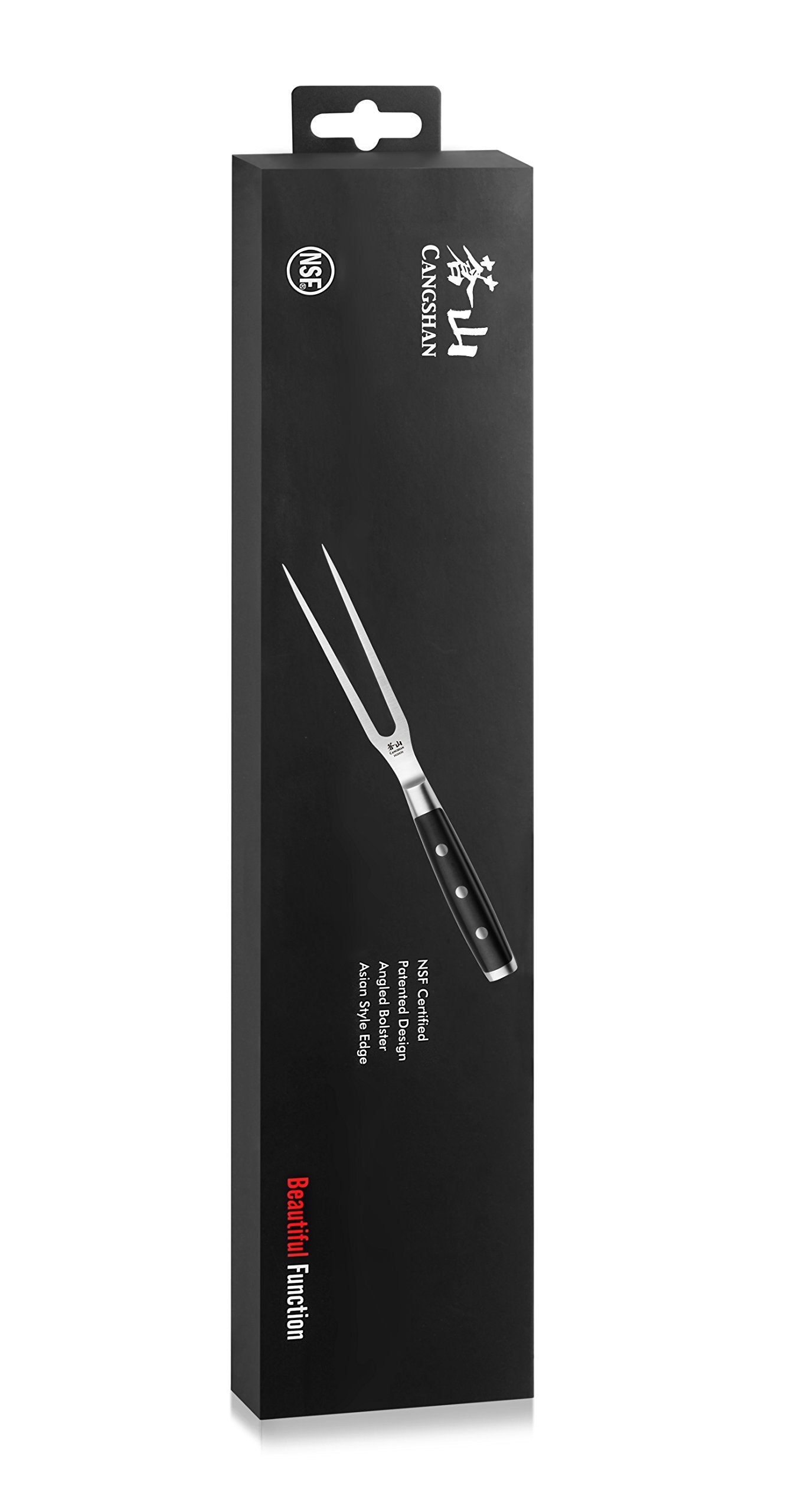 Cangshan TS Series 1020830 Stainless Steel Forged Carving Fork, 6-Inch