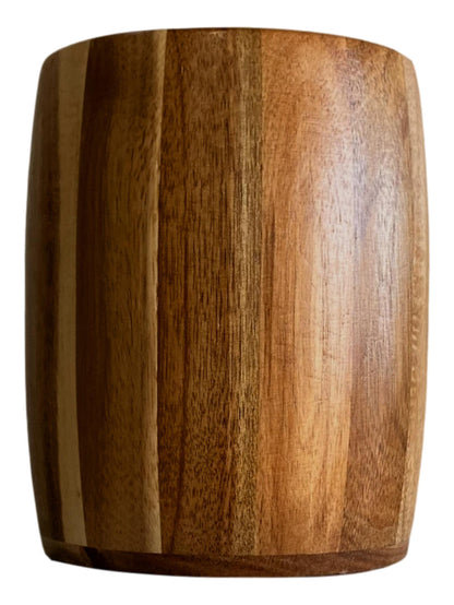 The Pretty Turtle Bamboo Kitchen Counter Utensil Crock Holder Caddy 6" x 4 1/2" (Oval Acacia)