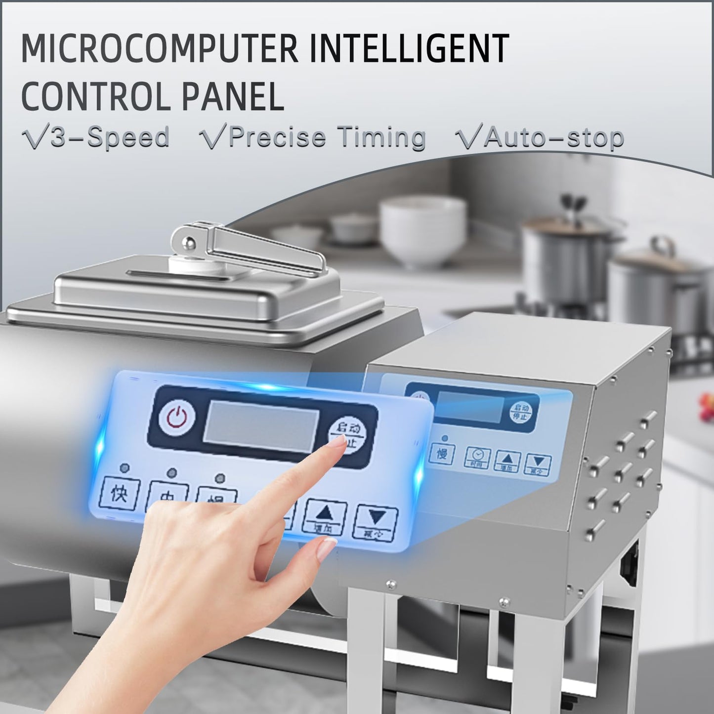 Hakka Meat Tumbler Marinator, 36lb/18L Vacuum Tumbler Marinating Machine for Jerky Sausage Bacon Stainless Steel Food-Grade Tumbling Marinator w/Bidirectional Rotation & 3-Speed Control