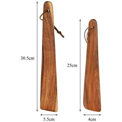 Tebery 4 Pack Small Wood Flipper Teak Wood Spatula Set for Cast Iron, 10 Inch 12 Inch Flat Wooden Turner Multipurpose Wood Cooking Utensil for Flipping, Serving, Scraping & Turning