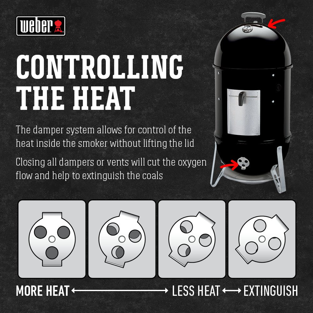 Weber 18-inch Smokey Mountain Cooker, Charcoal Smoker