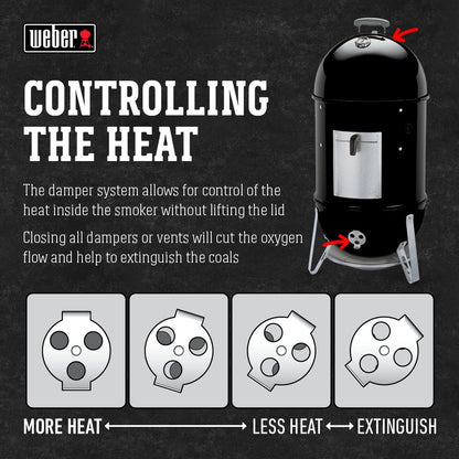 Weber 18-inch Smokey Mountain Cooker, Charcoal Smoker