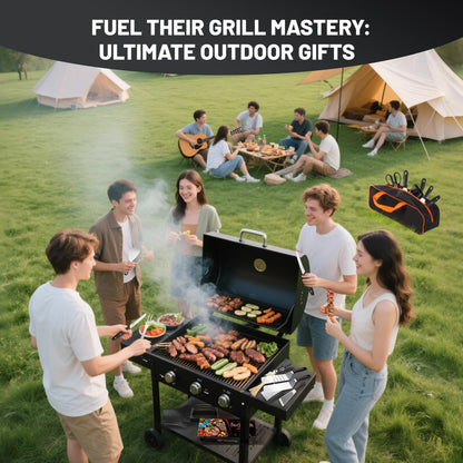 Yewkoisl 76PCS Griddle Accessories Kit – Flat Top Grill Tools Set with Spatulas, Scraper, Thermometer & Storage Bag – Outdoor Cooking Utensils for Camping, Hibachi, Tailgating & Backyard BBQ
