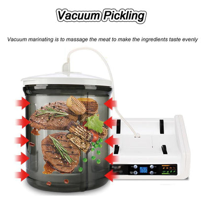 TREEYX Electric Vacuum Food Tumbling Machine Multi-Marinator, Commercial Vacuum Tumbler Marinating Machine for Meat&Vegetable, Canister Meat & Vegetable Marinator Pickled Flavor