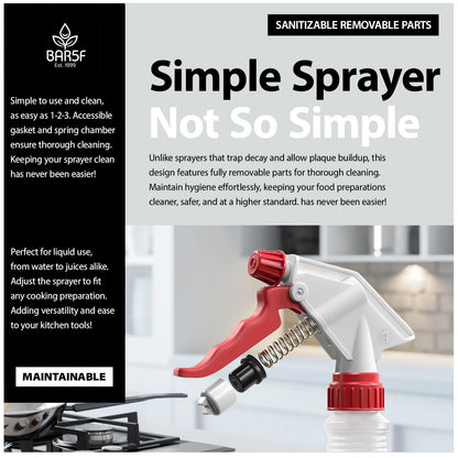 Bar5F Spray Bottle 16-Ounce for BBQ Grilling Smoking & Baking Food Grade Grill Spritzer Meat Smoker Butchers Tools & Chef Gadgets (1)