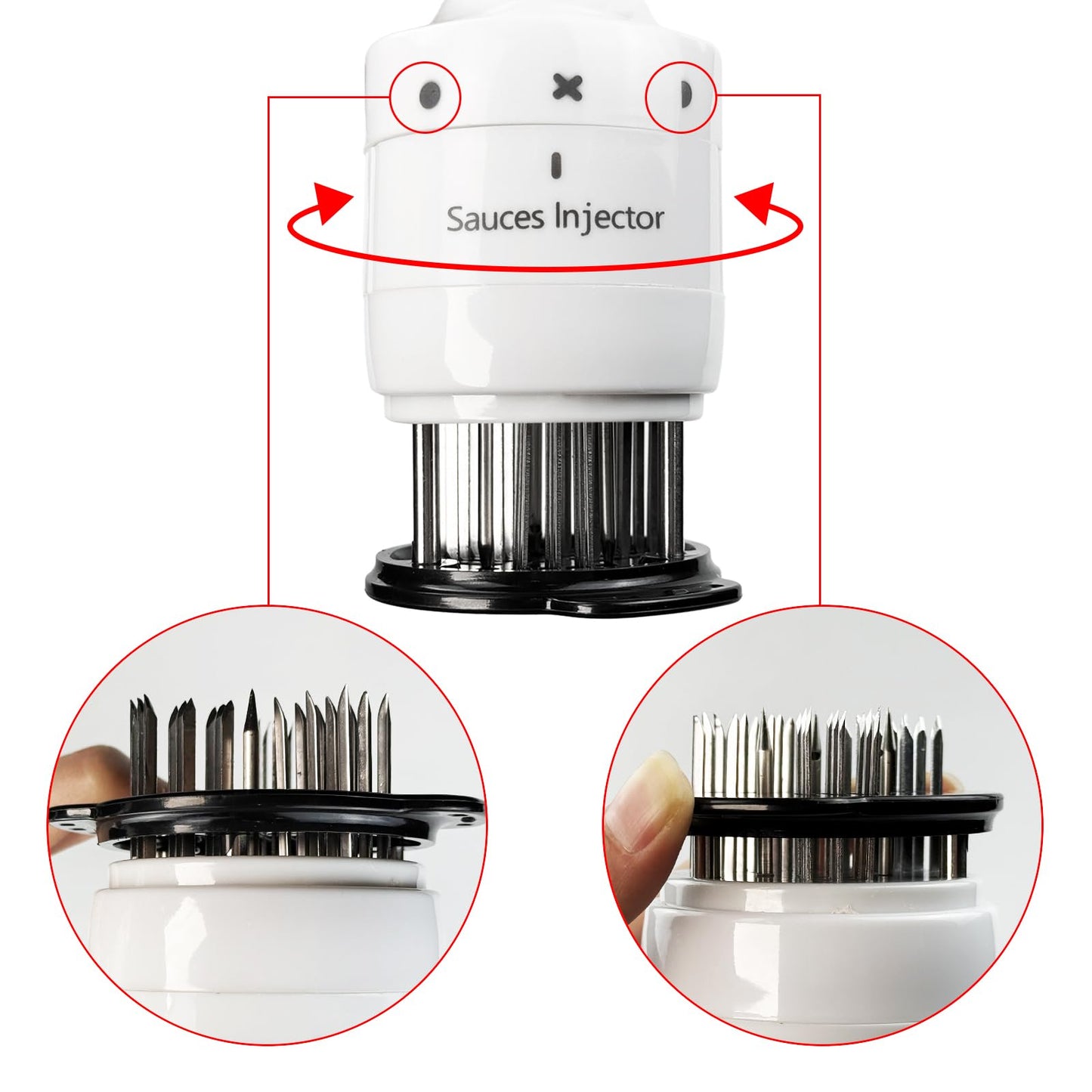 Meat Tenderizer Injector, 90ml Sauces Enhancer Injector with 30 Stainless Steel Needle, Marinade Injector Cook Kitchen Tool for BBQ/Turkey/Fish/Brisket/Pork/Chicken